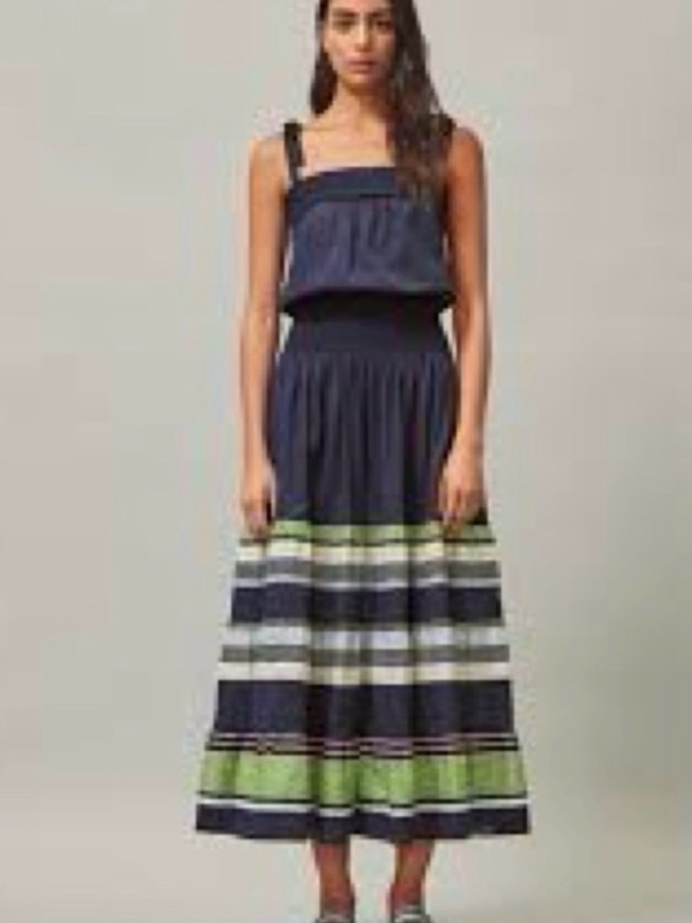 Tory Burch Striped Navy Maxi Dress (size S, brand new)
